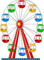 Ferris Wheel isolated on white background vector