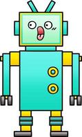 gradient shaded cartoon robot vector