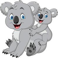 Mother and baby koala vector