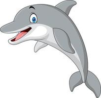 Cartoon funny dolphin vector