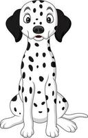 Cartoon cute dalmatian dog vector