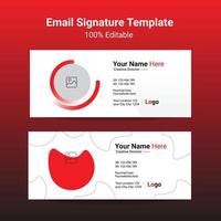 Professional Personal Corporate Business mail signature layout vector mail design Template