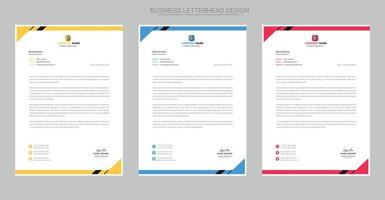 Simple company letterhead template design vector