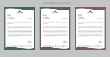 Professional creative company letterhead template design vector