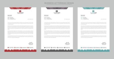 Professional creative company letterhead template design vector