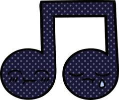 comic book style cartoon musical note vector