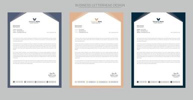 Professional creative company letterhead template design vector