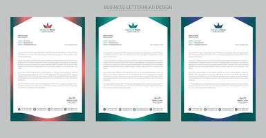 Professional creative company letterhead template design vector