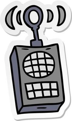 sticker cartoon doodle of a walkie talkie