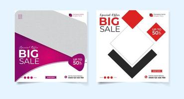 Big sale social media template bundle vector