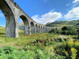 A view of the Glenfinnan Viaduct in Scotland photo