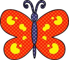 quirky comic book style cartoon butterfly