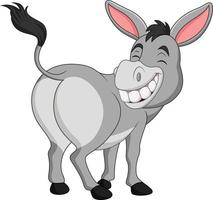 burro feliz de dibujos animados mostrando el culo vector