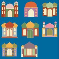 Retro Colorful Mosque vector