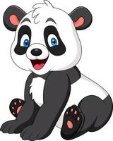 lindo panda de dibujos animados vector