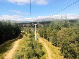 A view of the Scotland countryside from the top of the Nevis Range photo