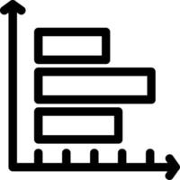 Horizontal Bars showing Progress Line Icon vector