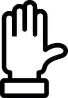 Raise Hand Line Icon vector