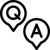 Question and Answer Line Icon vector