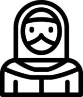 Female Bedouin Line Icon vector