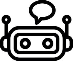Chatbot Line Icon vector
