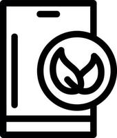 Eco Smartphone Line Icon vector