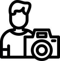 Cameraman Line Icon vector