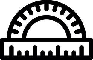 Protractor Line Icon vector