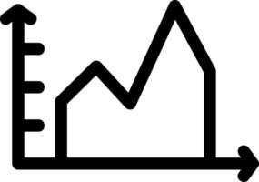 Filled Graph Line Icon vector