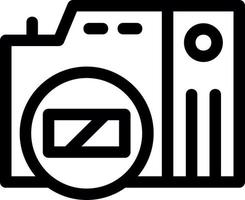 Mirrorless Camera Line Icon vector