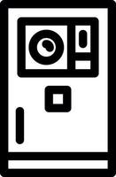 icono de línea de cámara de teléfono inteligente vector