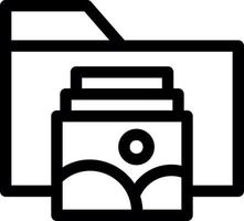 Images Folder Line Icon vector