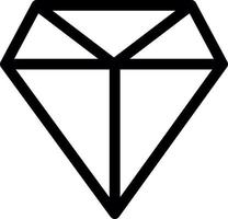 icono de línea de diamantes vector