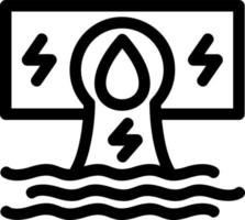 Hydroelectricity Line Icon vector