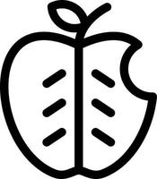 Apple Line Icon vector