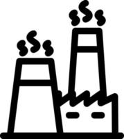 Nuclear Factory Line Icon vector