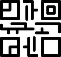 QR Code Line Icon vector