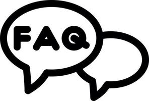 FAQ Line Icon vector