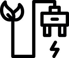 Eco Power Socket Line Icon vector