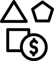 Game Money Line Icon vector