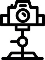 Tripod Camera Line Icon vector