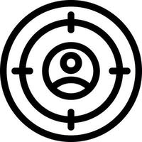 Target Line Icon vector