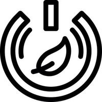 Eco Power Button Line Icon vector