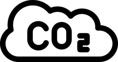 icono de línea de co2 vector