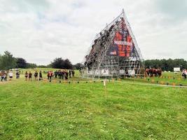 Cholmondeley in Cheshire in the UK in September 2021. Participants in a Tough Mudder event photo