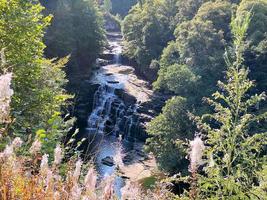 A view of the Scotland countryside near the Falls of Clyde near New Lanark photo