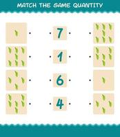 Match the same quantity of edamame. Counting game. Educational game for pre shool years kids and toddlers vector