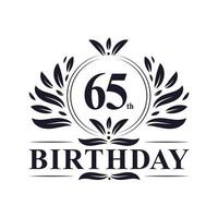 65th Birthday logo, 65 years Birthday celebration. vector