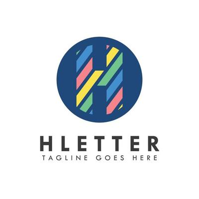 Alphabet h letter logo and icon design