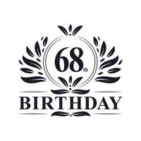 68 years Birthday logo, 68th Birthday celebration. vector